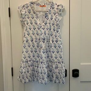 Oliphant Cinched Waist Mini Dress White Size Small